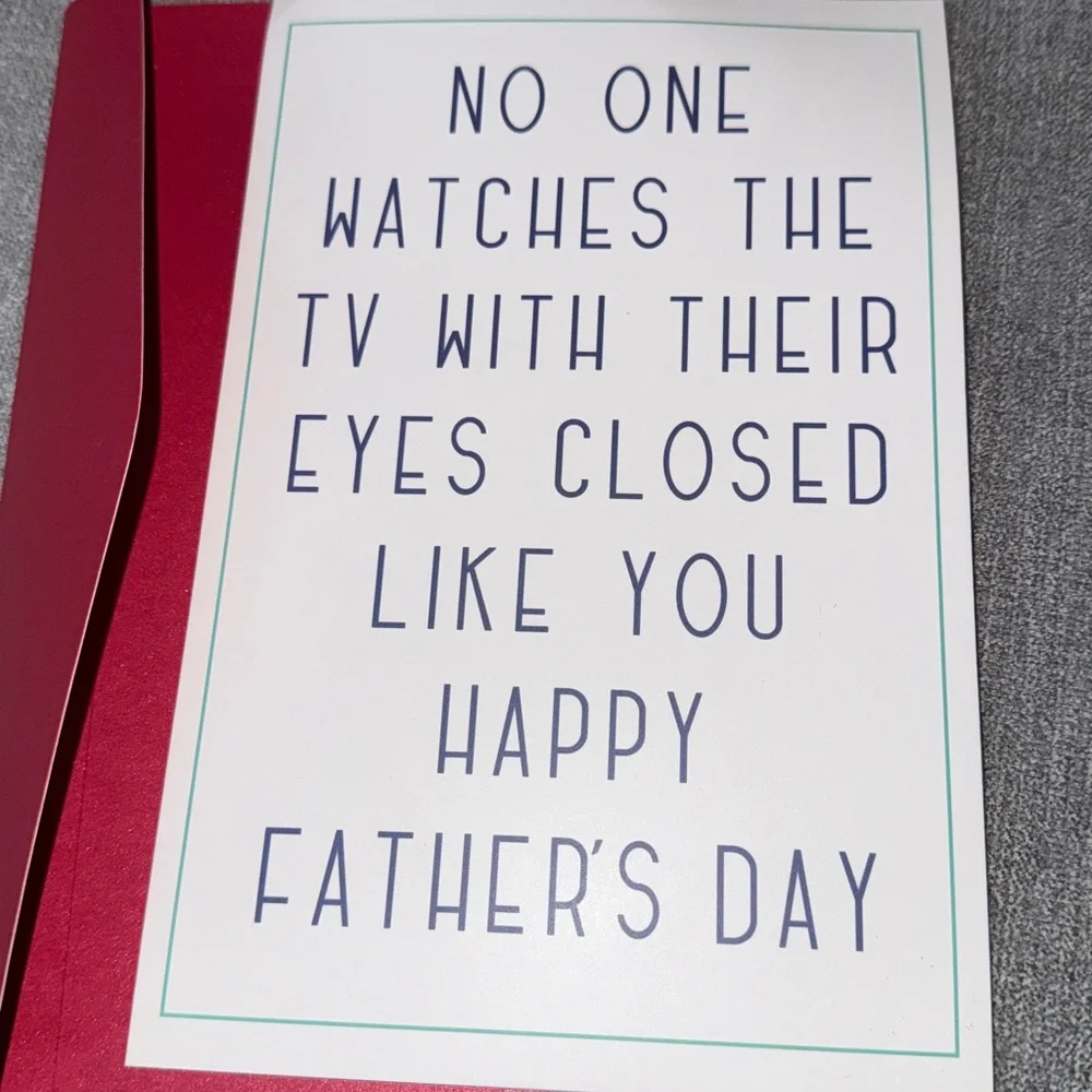 Funny Father's Day Greeting Card with Red Envelope